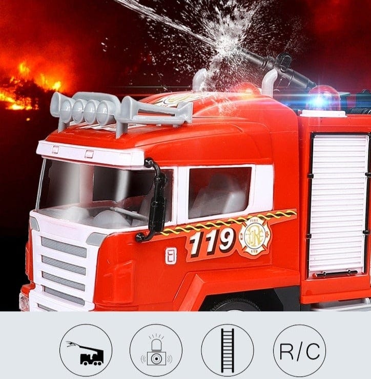 Caminhão de bombeiros controlado remoto