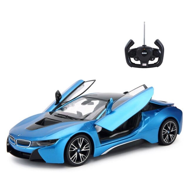 Voiture télécommandée BMW i8 portes ouvrantes Bleu